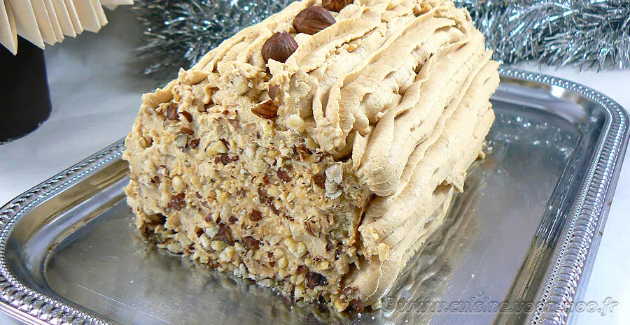 Bûche aux noisettes et au café de Nicolas Bernardé