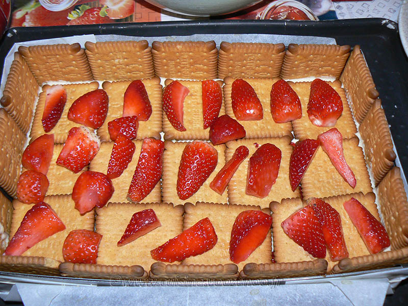 Tiramisu aux fraises et biscuits Petit Beurre etape5