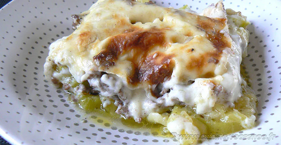 Gratin de courgettes, sauce béchamel au Kiri®