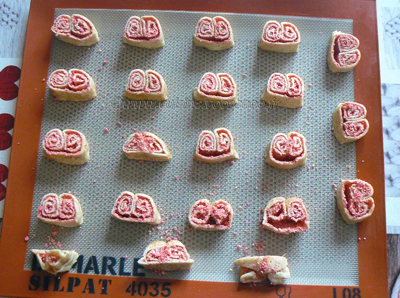 Palmiers aux pralines roses étape5