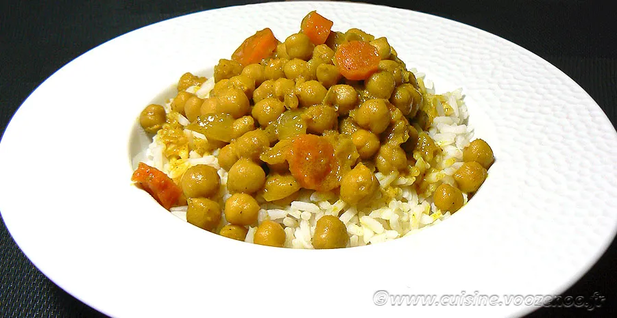 Curry de pois chiches au lait de coco
