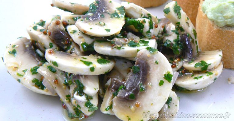 Salade De Champignons Crus Vinaigre Balsamique Salade de champignons de Paris crus | Une cuisine pour Voozenoo