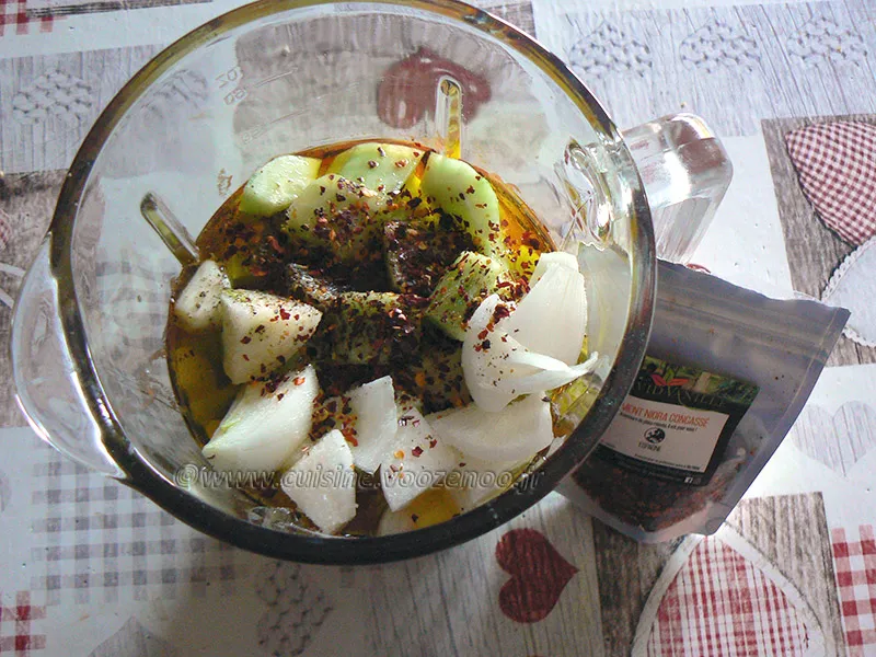 Gaspacho et glace au chèvre frais etape4