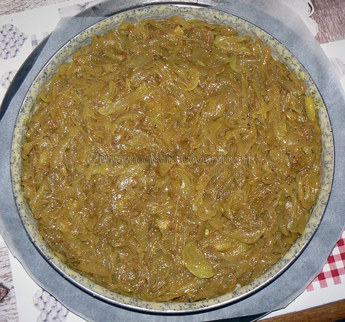 Tarte aux oignons et Ste Maure de Touraine etape7