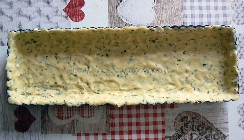Tarte tomate, estragon et fromage etape 2