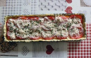 Tarte tomate, estragon et fromage etape 5