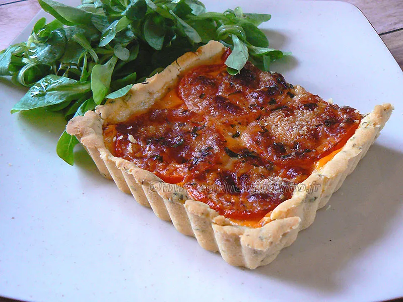 Tarte tomate, estragon et fromage fin 2