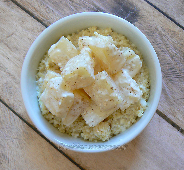 Chakery – Couscous lacté à l’ananas fin