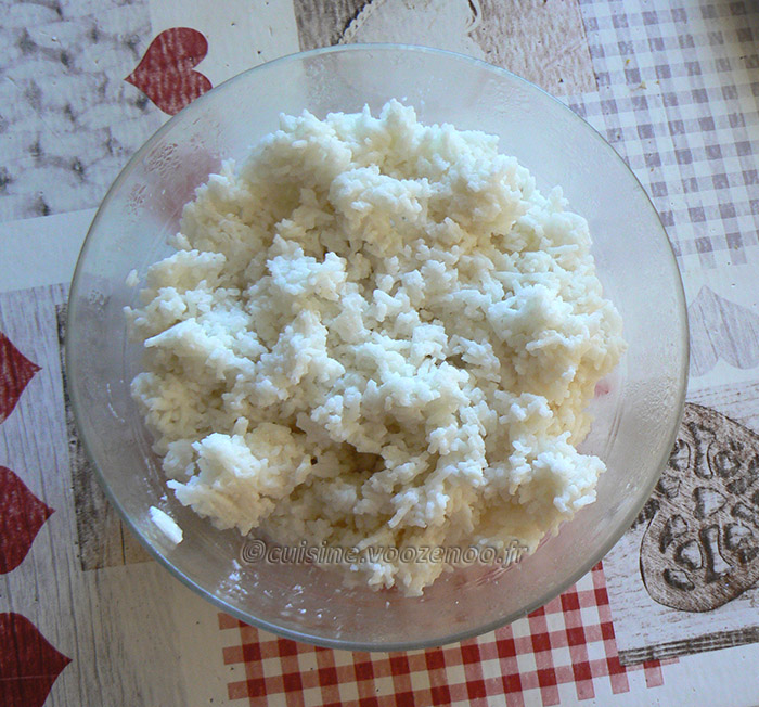 Mangue et riz collant sauce noix de coco etape2