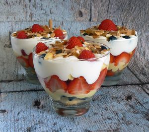 Trifle traditionnelle anglaise presentation