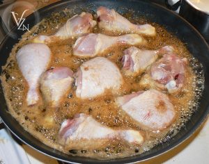 Cuisses de poulet caramélisées au sirop d'érable etape2