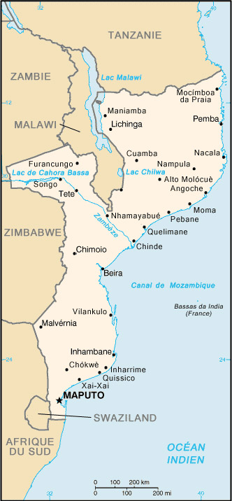 Carte Mozambique
