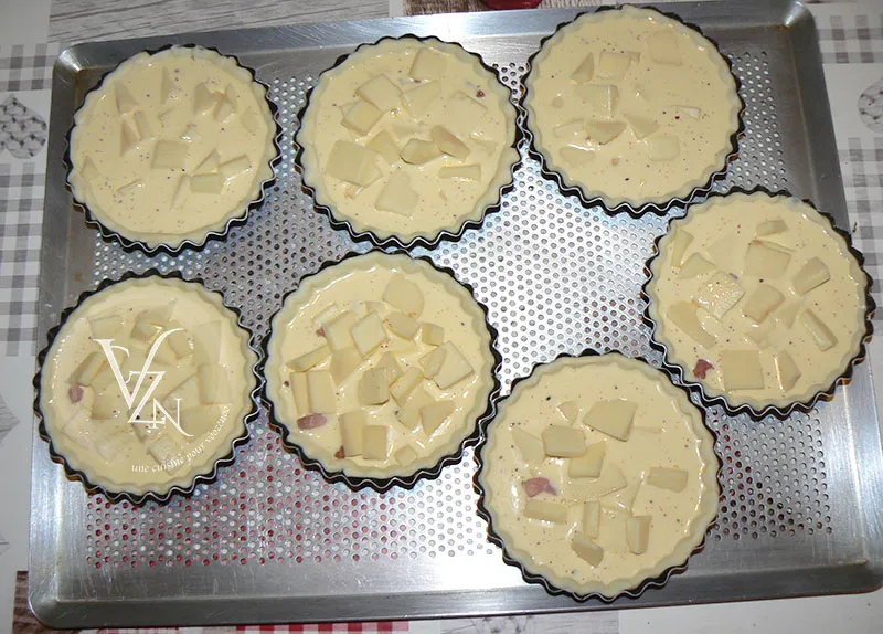 Mini-quiches aux lardons et raclette etape3