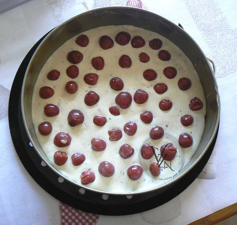 Cheesecake à la pistache et griottes etape7
