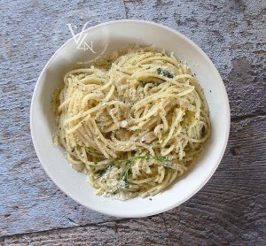 Spaghetti à l'ail et huile d'olive fin