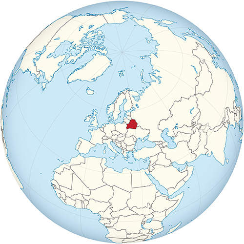 globe bielorussie