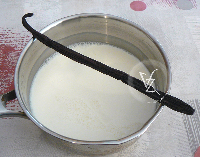 Gâteau magique à la vanille et kaki etape1