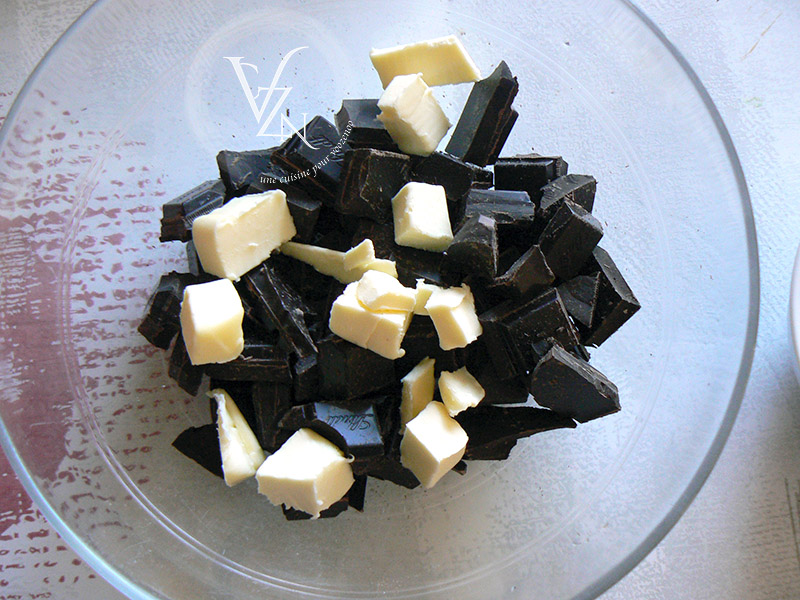 Cookie « Nuage » au chocolat noir etape1