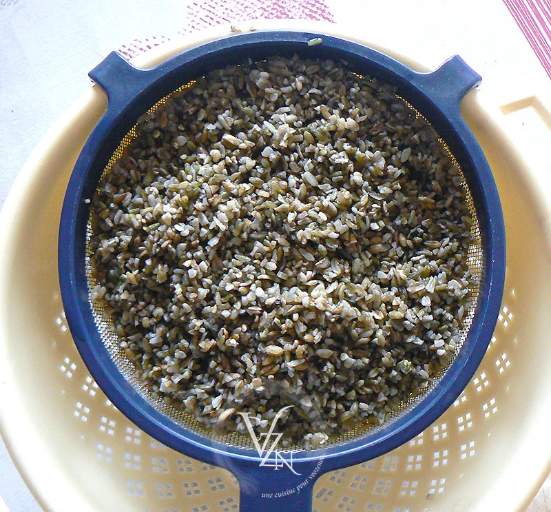 Freekeh au Poulet- Koweït etape4
