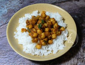 Channa massala, curry de pois chiches pakistanais presentation