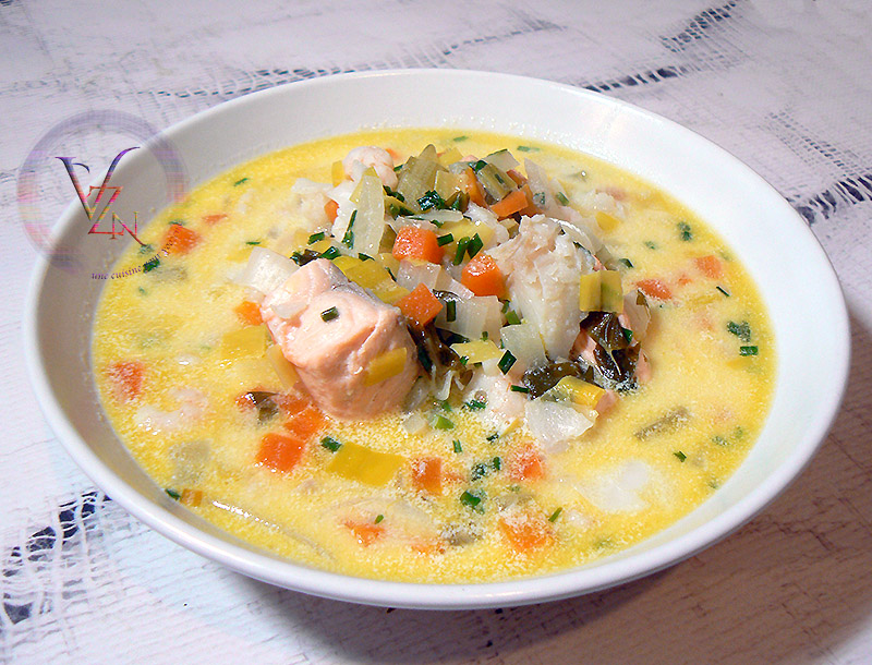 Fiskesuppe, soupe de poisson norvégienne fin