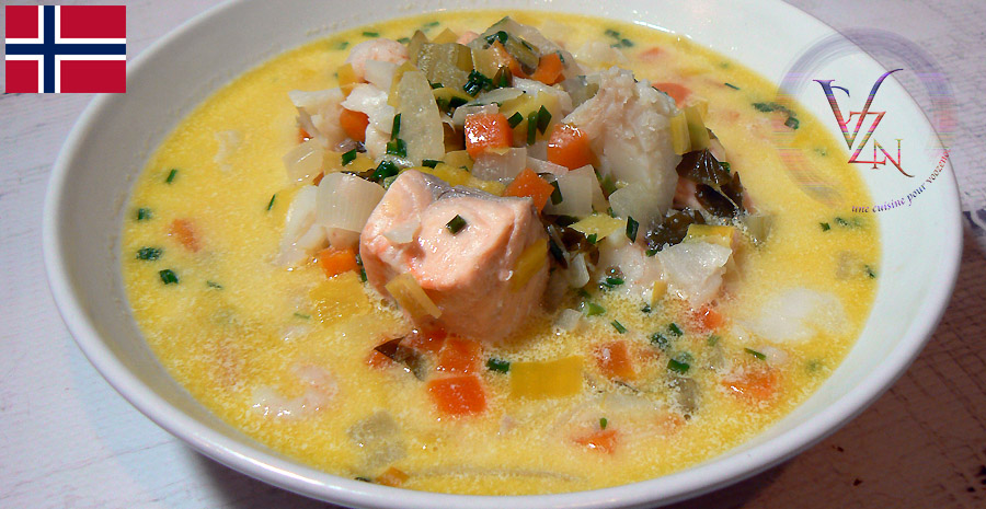 Fiskesuppe, soupe de poisson norvégienne slider