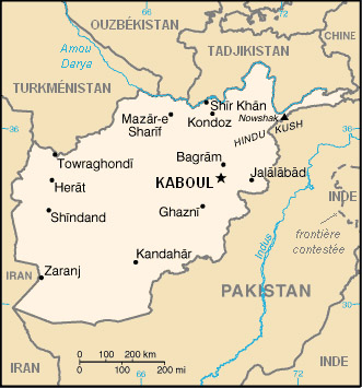 carte Afghanistan