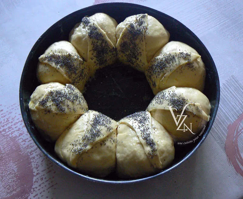 Couronne de pain brioché macédonienne etape9