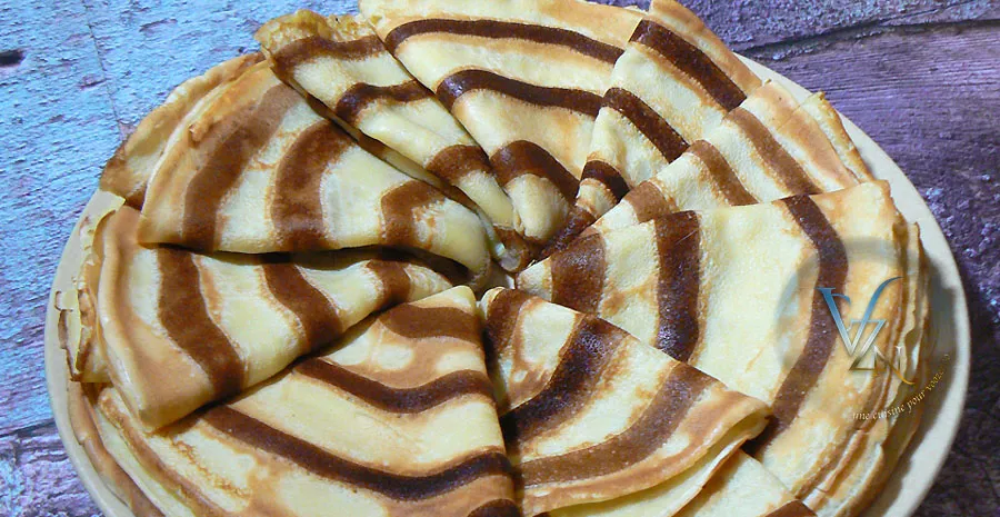 Crêpes aux tourbillons de marron