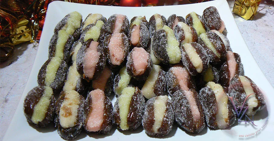 Dattes fourrées à la pâte d'amande