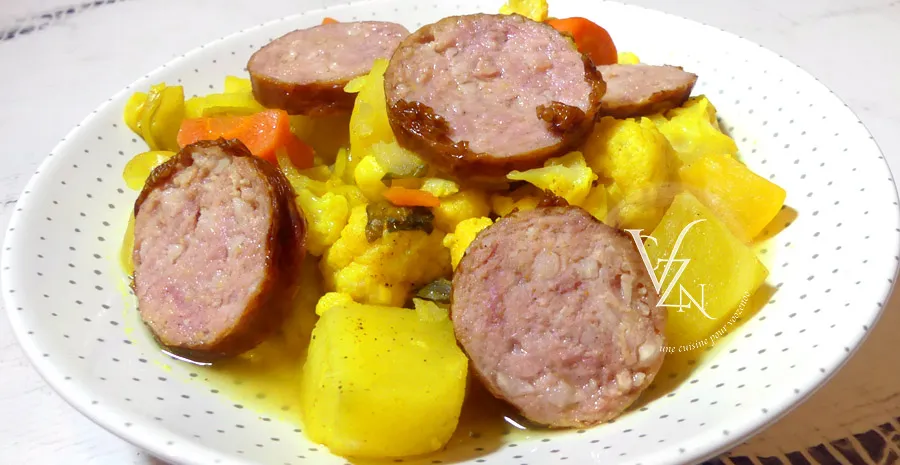 Potée de légumes et saucisse Morteau - Cookeo