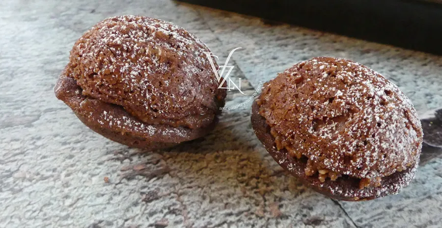 Gâteaux fourrés en forme de noix - Nuci