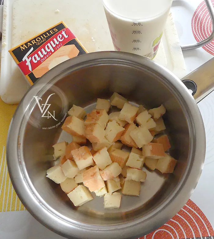 Poulet-frites, sauce Maroilles en 2 versions etape1