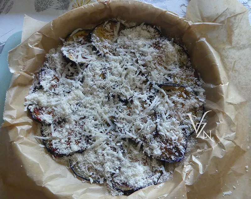 Tatin d’aubergines au parmesan étape2