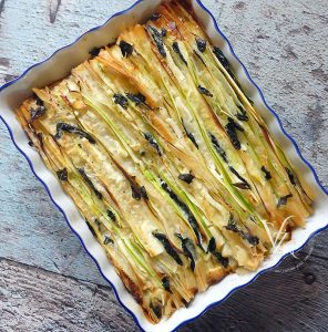 Crinkle aux courgettes façon grecque presentation