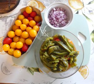 Raviolis crémeux, tomates et poivrons rôtis étape1
