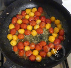 Raviolis crémeux, tomates et poivrons rôtis étape2