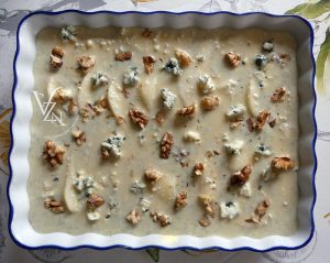 Gratin de poires au roquefort et noix étape3