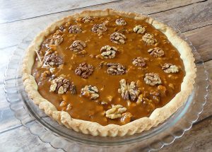 Tarte aux noix, caramel fondant fin