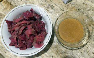 Bœuf en sauce d'huitre et brocolis étape1