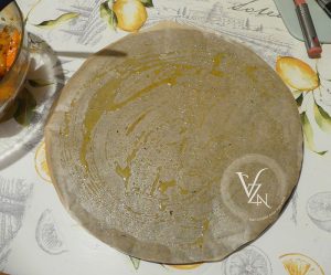 Tatin de potimarron, chèvre, pignons et miel étape3