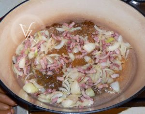 Saucisses lentilles de mémé étape2