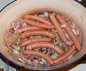 Saucisses lentilles de mémé étape3