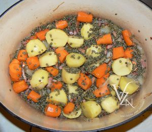 Saucisses lentilles de mémé étape4