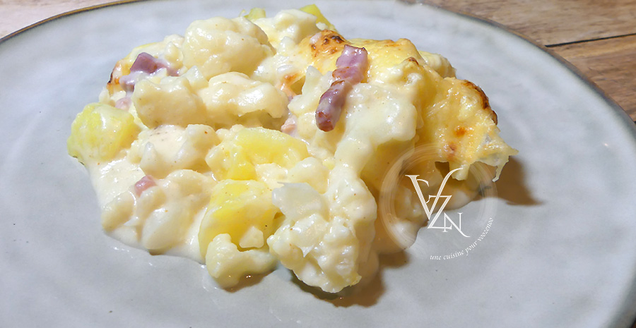 Chou-fleur (parmentier) au gratin slider