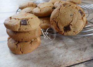 Biscuits à la châtaigne et au chocolat présentation
