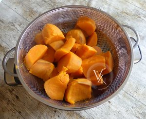 Purée de patate douce à la coriandre étape1