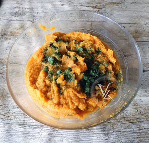 Purée de patate douce à la coriandre étape3