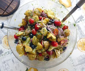 Salade de pommes de terre rôties et gremolata étape2