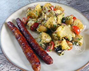 Salade de pommes de terre rôties et gremolata fin2